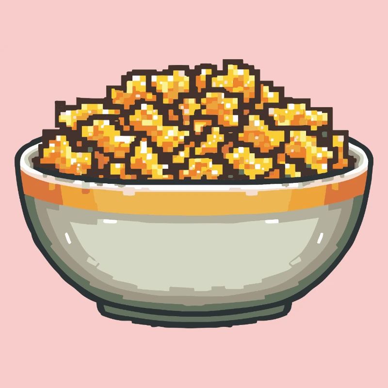 Bol de pop-corn Pixel Art