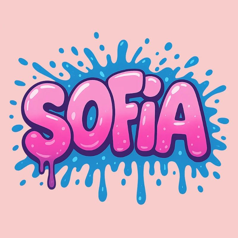 Graffiti  SOFIA Prénom cadeau idéal imprimable sur