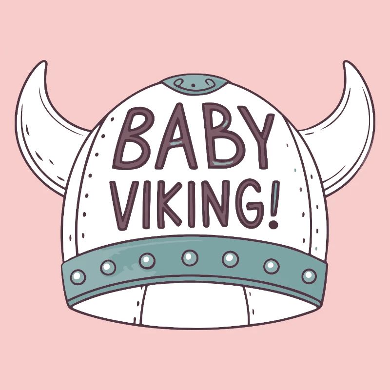 Bébé Viking Casque Illustré