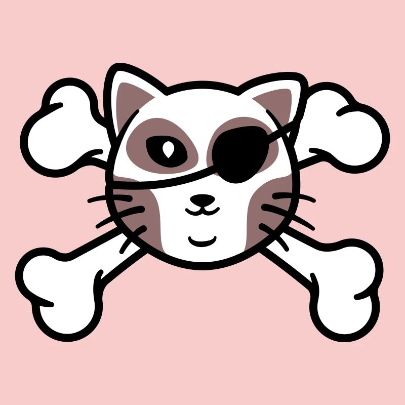 Pirate Kitten Skull Patch