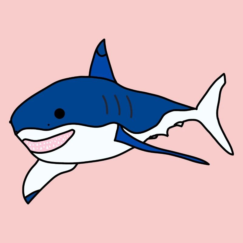 Grand requin blanc cartoon