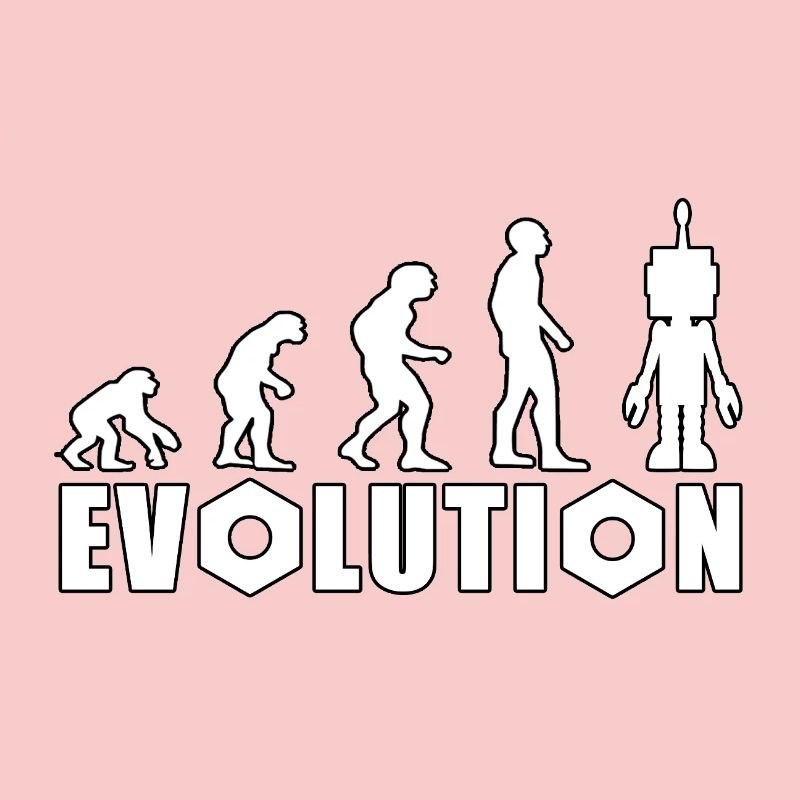 Evolution with robot figure design
