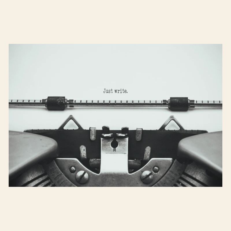 Écrivez simplement un design de machine à écrire vintage