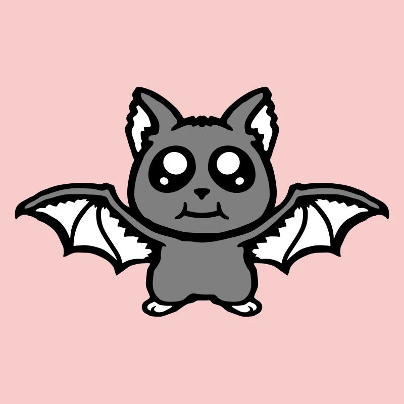 Little Cute Bat Halloween Funny Comic Cute