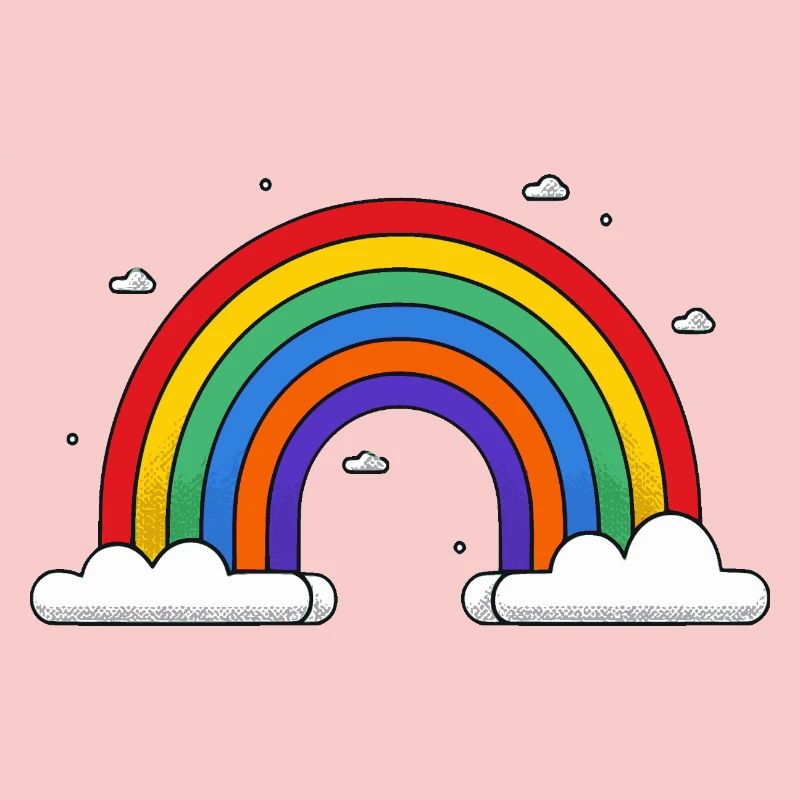 Regenbogen auf Wolken