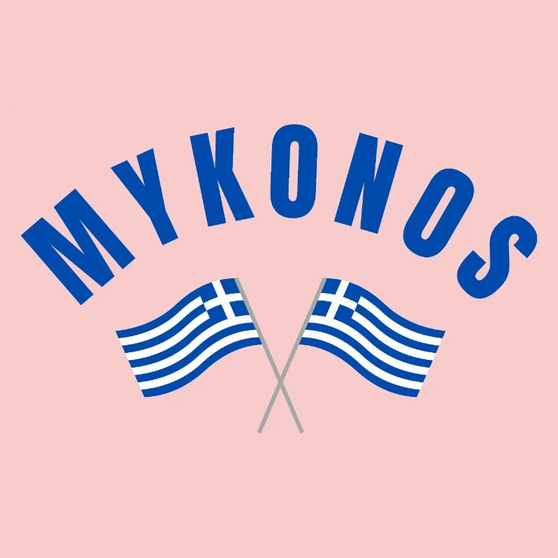 Drapeaux grecs de Mykonos