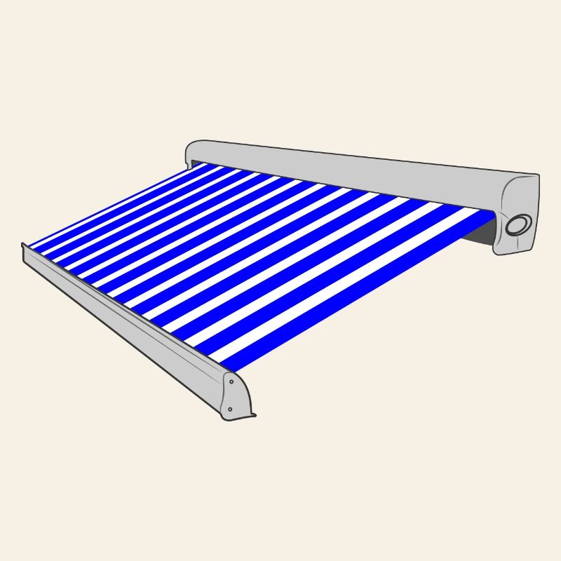 Sun protection blue white