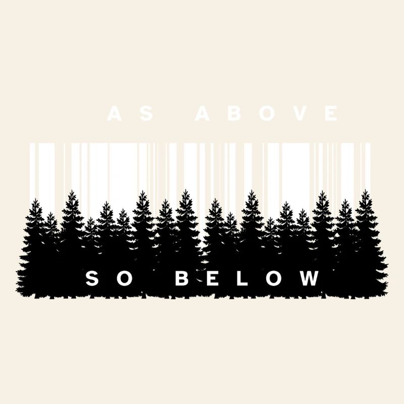 Wie oben, so unten Forest Barcode