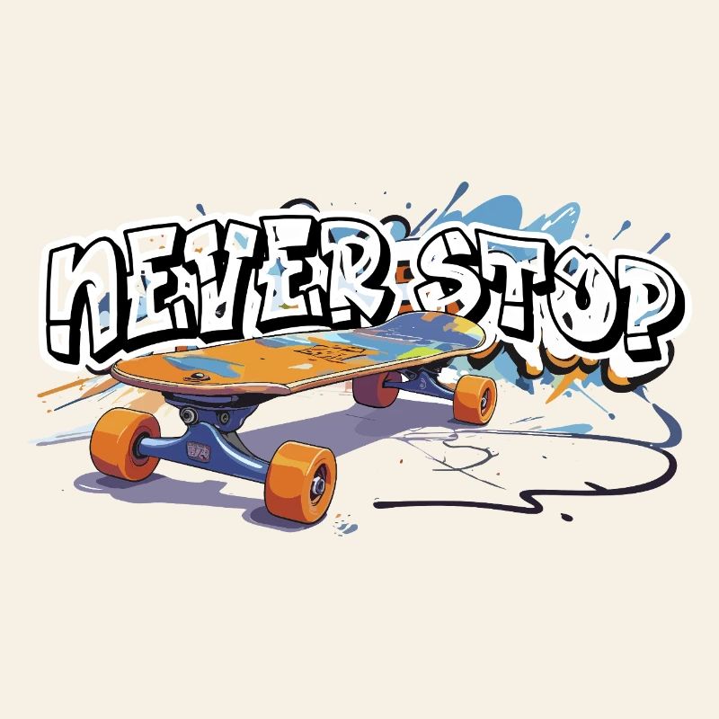 Conception de graffiti de planche à roulettes colorée