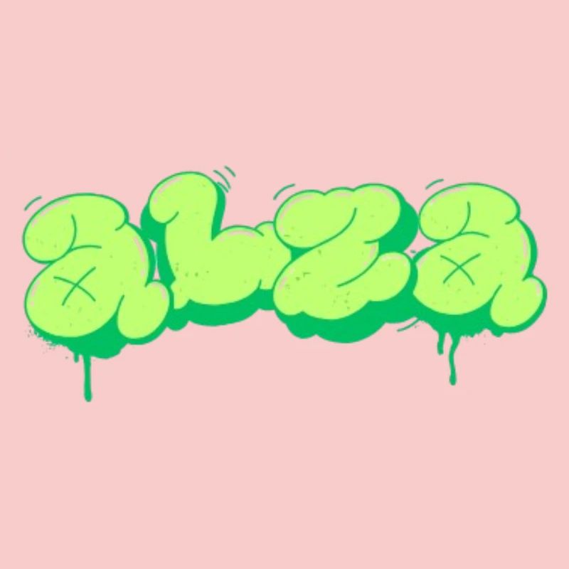 Conception de style graffiti vert vif