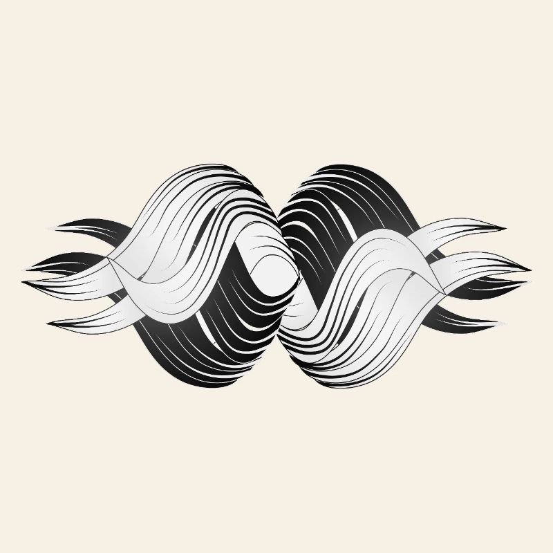 Formes abstraites – Design dynamique en noir et blanc