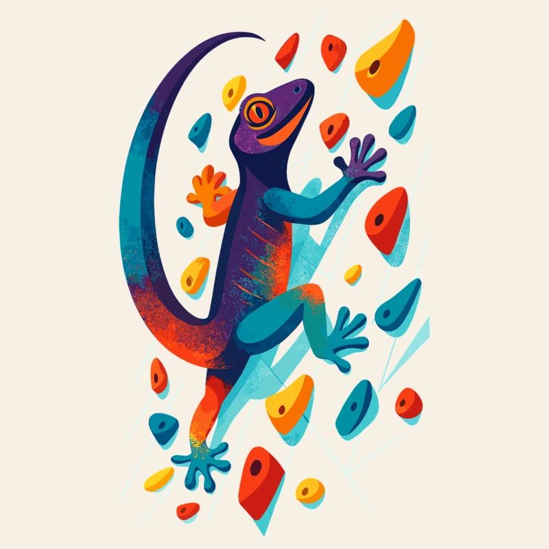 Bouldern Gecko Klettertier Klettern Echse Geschenk