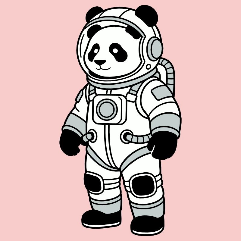 Panda-Bär-Raumanzug