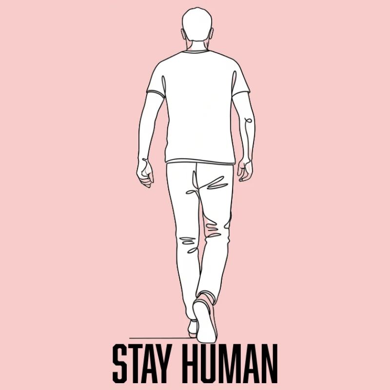 Linear back silhouette on clothes
