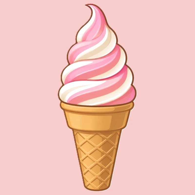 Softeis Erdbeer-Vanille
