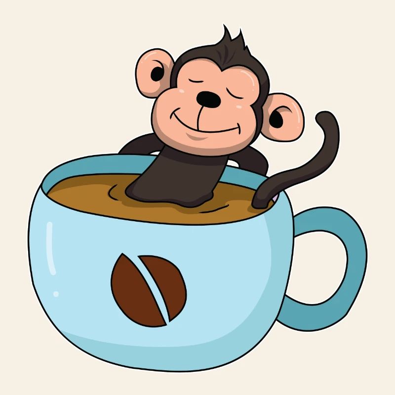 Coffee Cup - Coffee Monkey Mug - Design