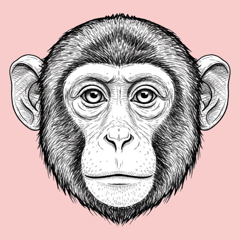 Portrait de singe expressif