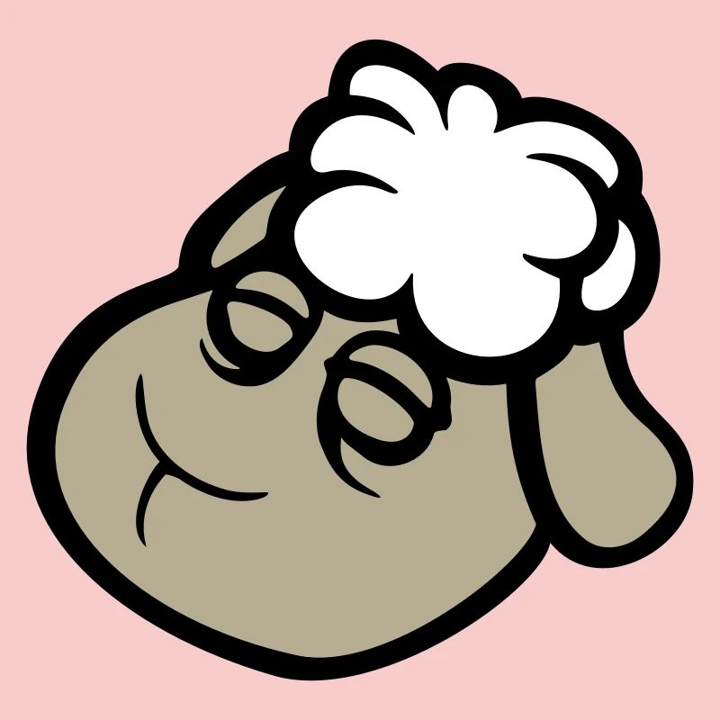sheep face sad tired exhausted sleeping sweet