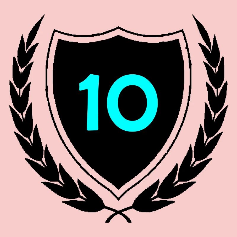 Neon Ten Numeral Print