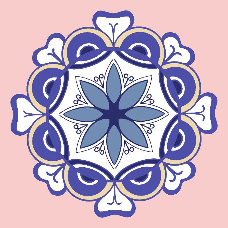 oriental pattern morocco blue tones
