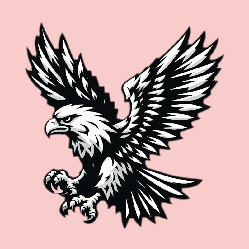 Aigle noir blanc