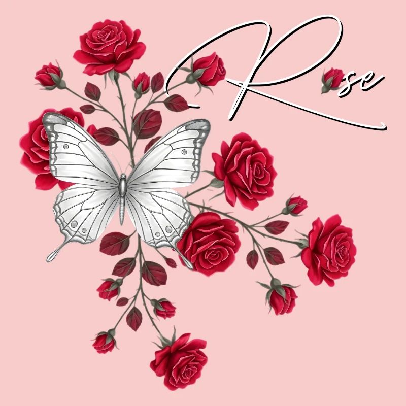 Rose et Papillon Élégance