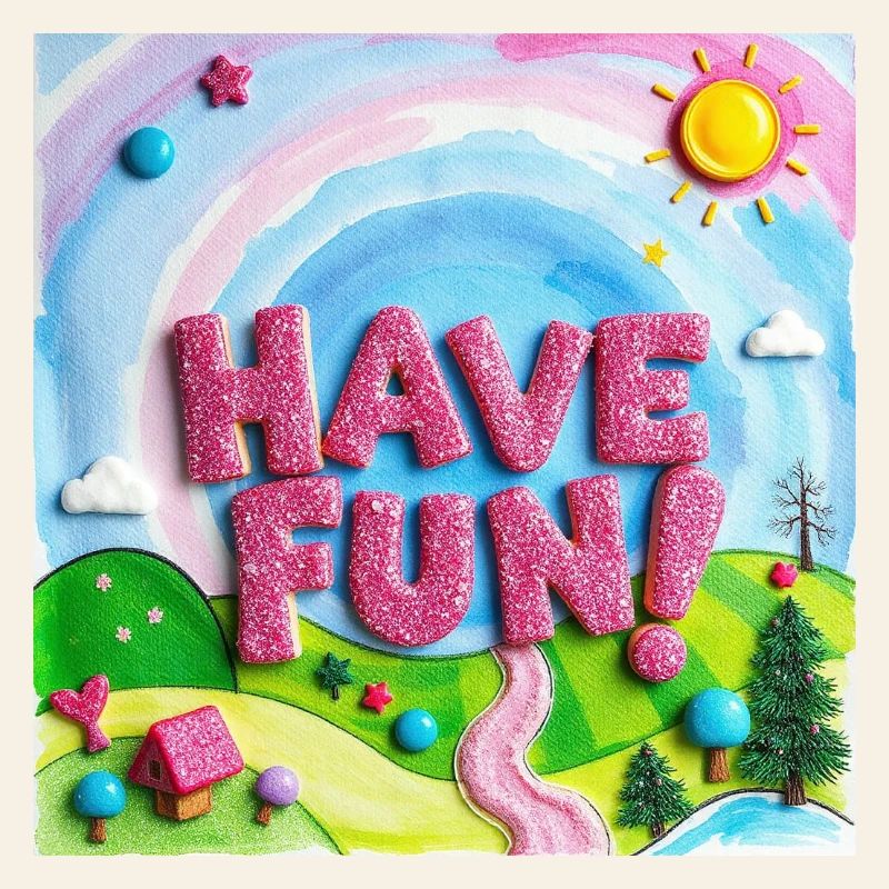 Cheerful Candy Forest Have fun! -Text