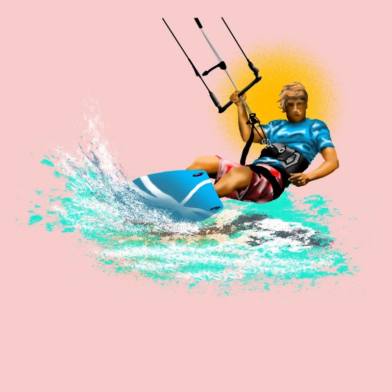 Kitesurfing Neon Splash