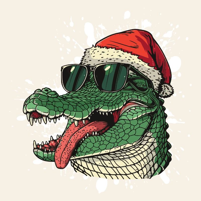Alligator Noël drôle