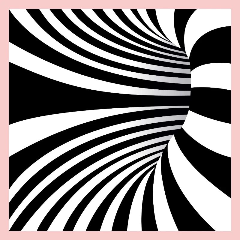 Hypnotic Black and White Waves