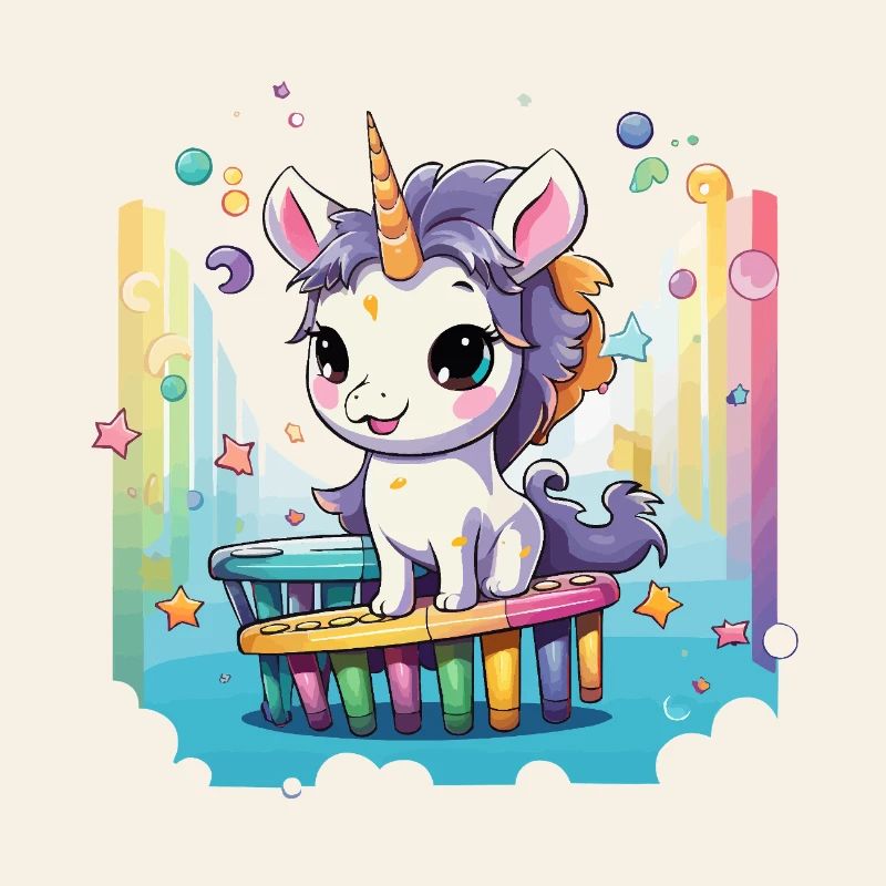 Pastel uni on rainbow slide