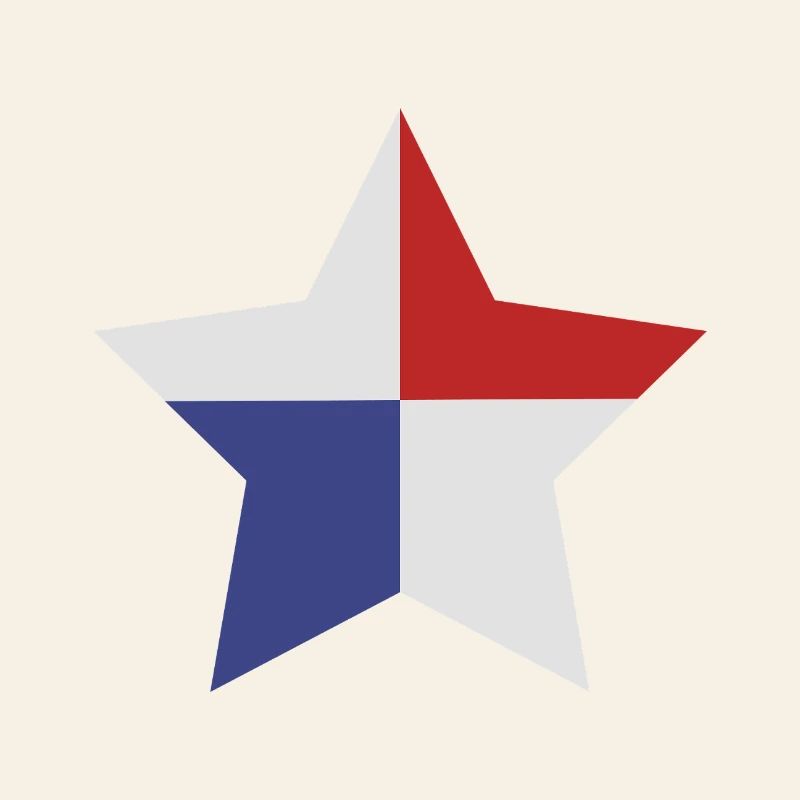 Drapeau en forme d’étoile du Panama