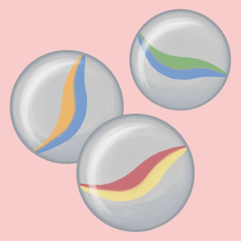 Balançoires circulaires dans des marbres aux couleurs pastel