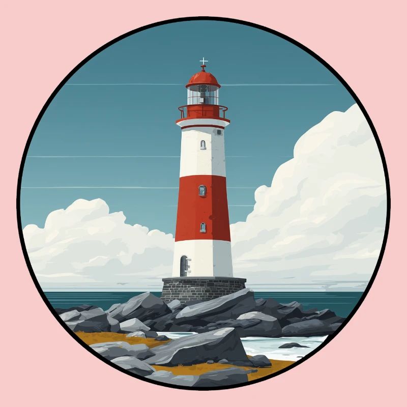 Phare breton sur la côte rocheuse