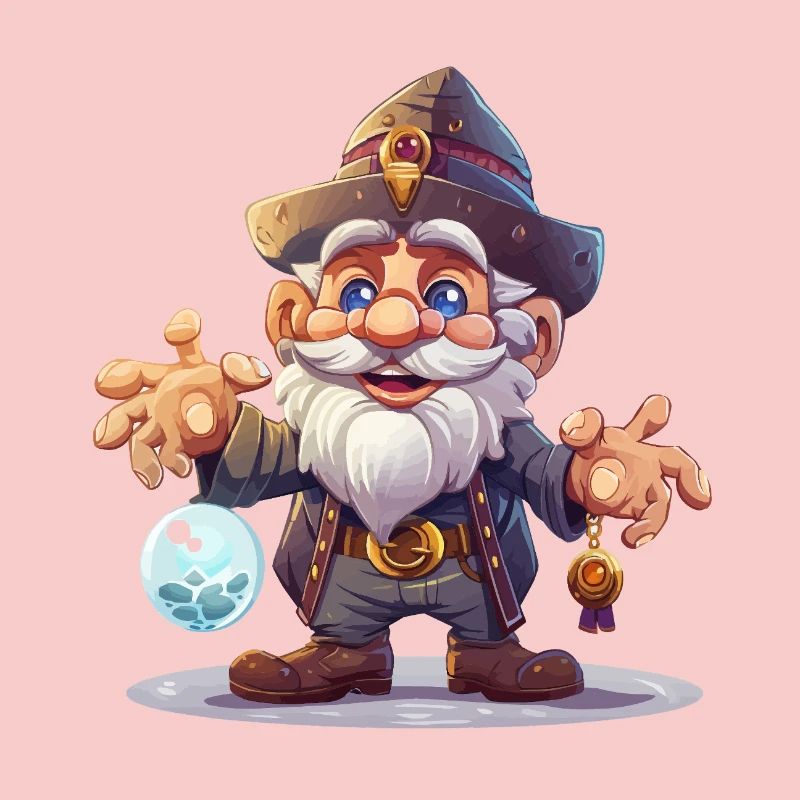 Magicien de la sphère lumineuse de la forêt enchantée imp