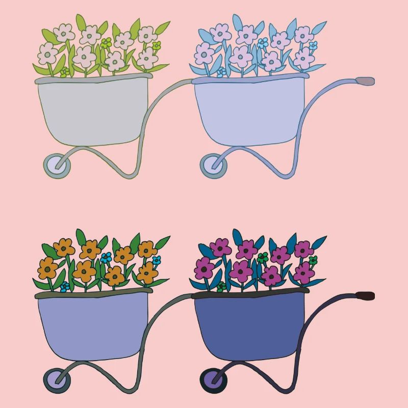 Wheelbarrows 4-fold