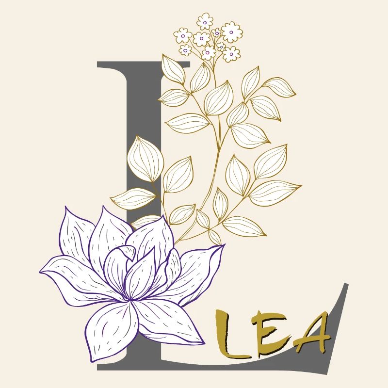 Lettre L Initiale Lea