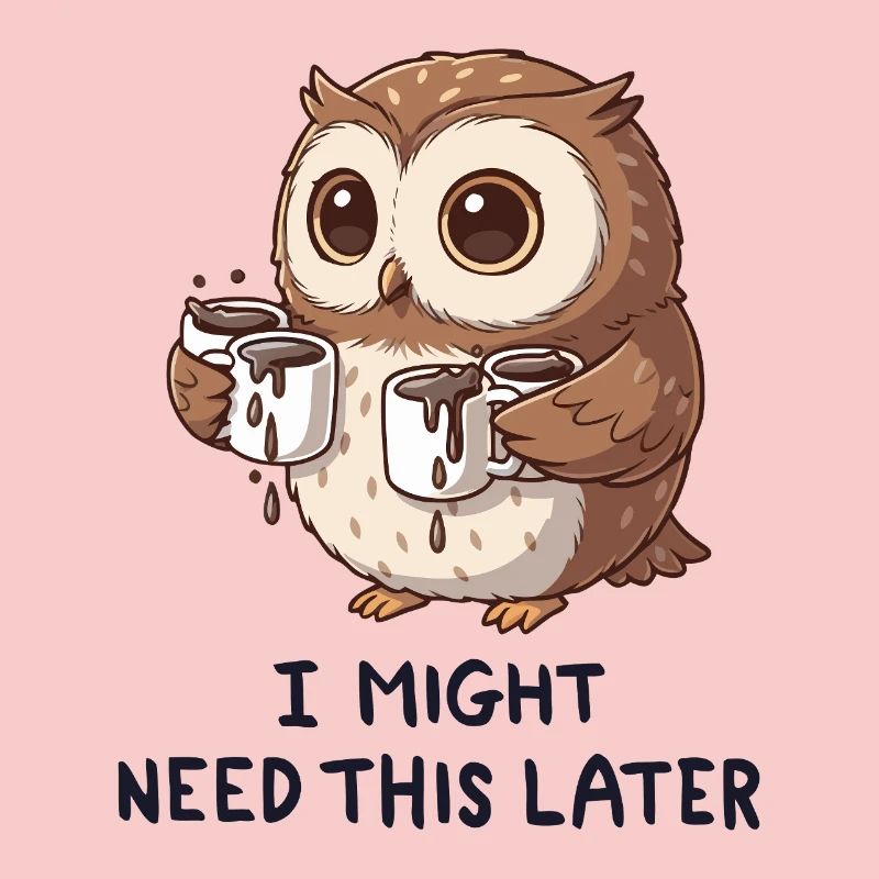 Ich brauche Kaffee später - Lustige Eule