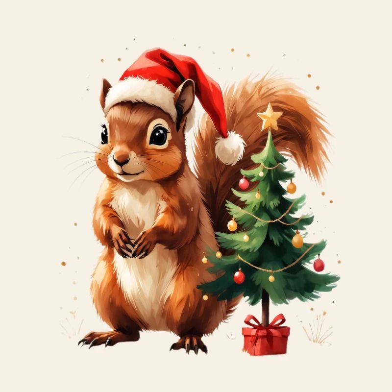 Christmas Squirrel Charm