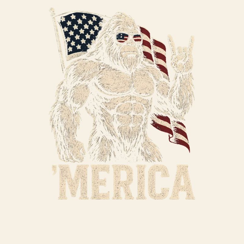 America Bigfoot Drôle 4 juillet Bigfoot Ameri