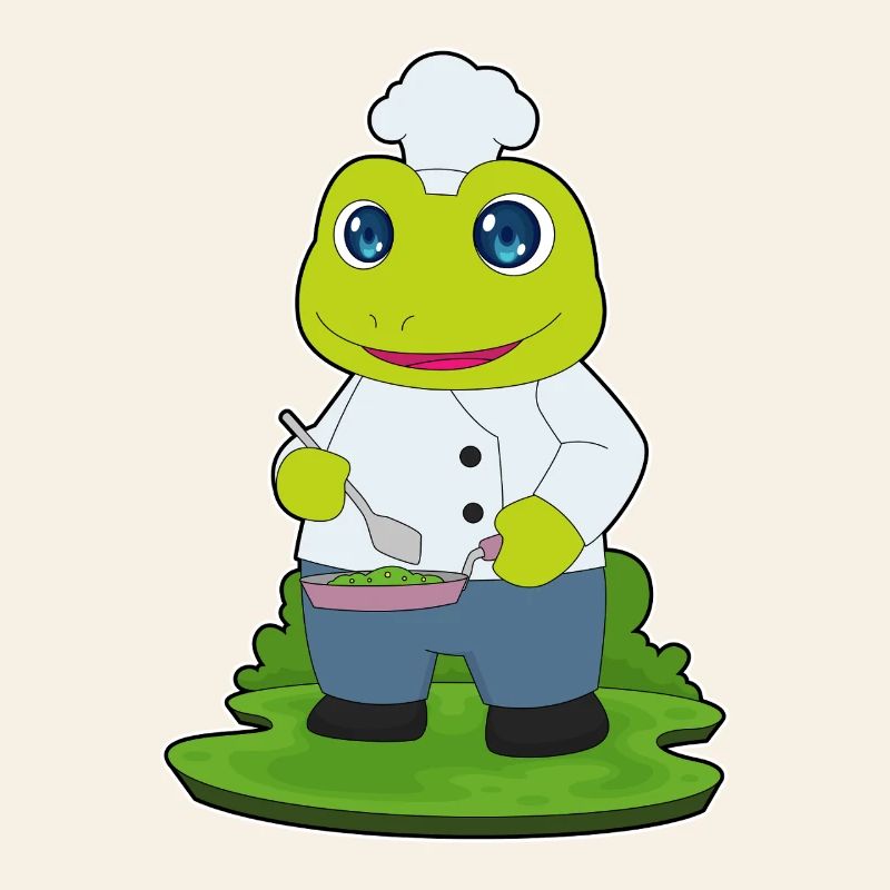 Cuisson à la poêle de cuisson à grenouilles