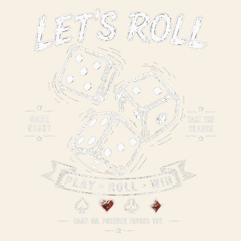 Let's Roll Retro Dice Design