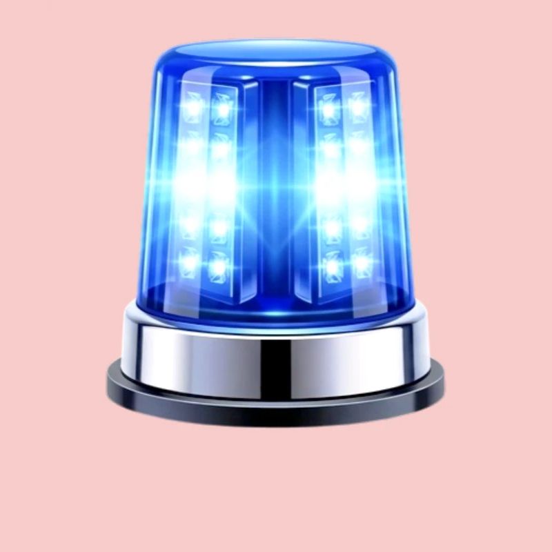 Blue Light Siren Hyper Realistic