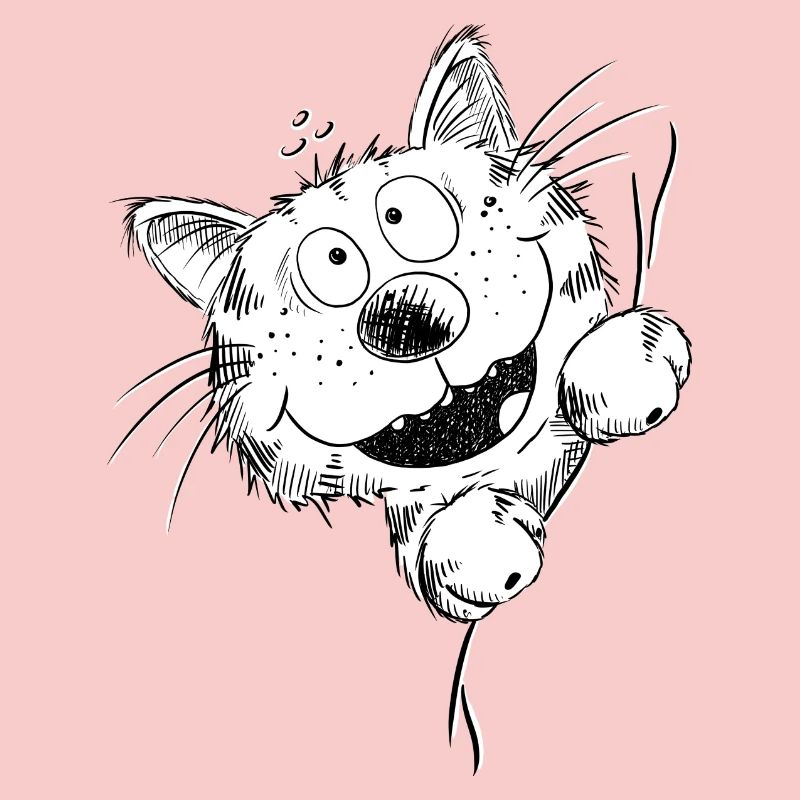 Drôle de chat rit