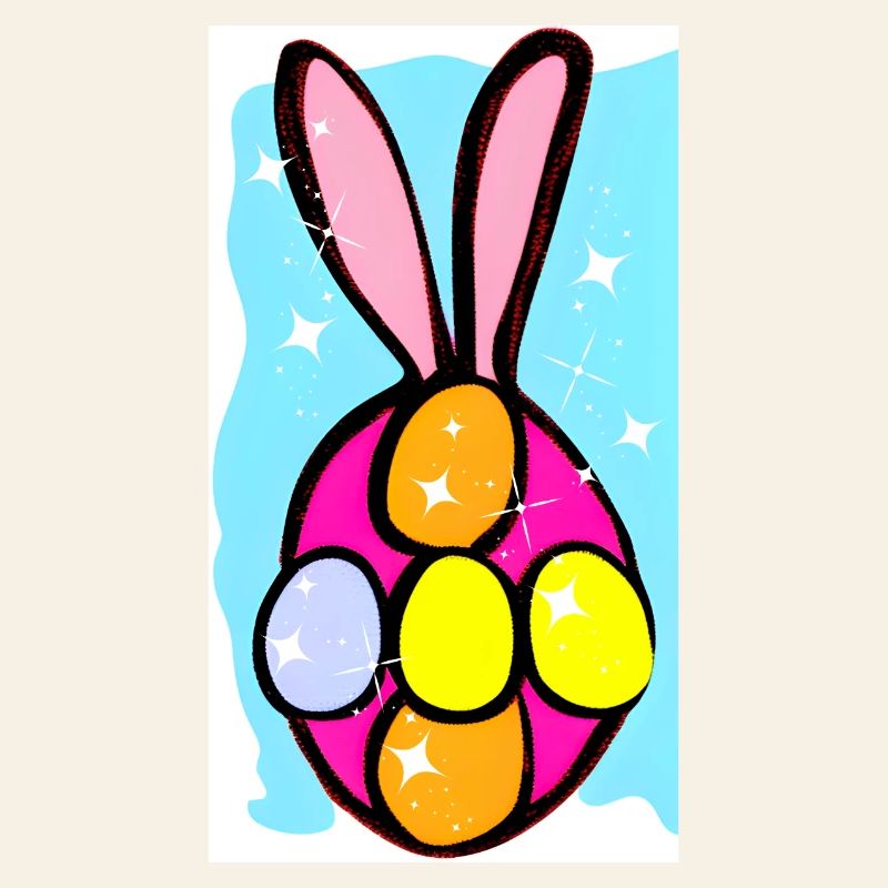 Bunte Osterhasen-Eier Illustration
