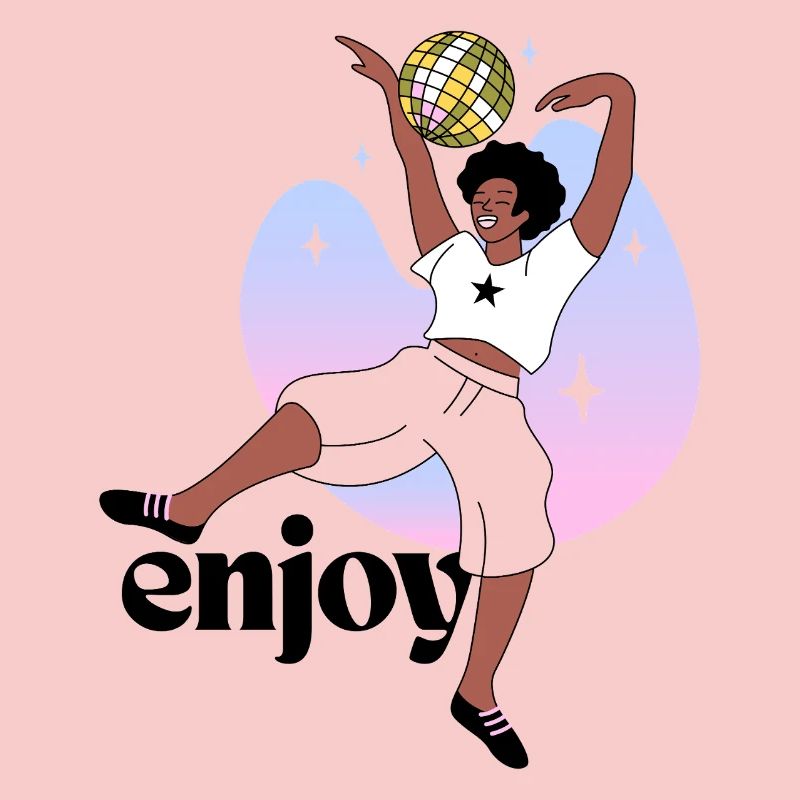 Disco Dancing Empreinte digitale Illustration