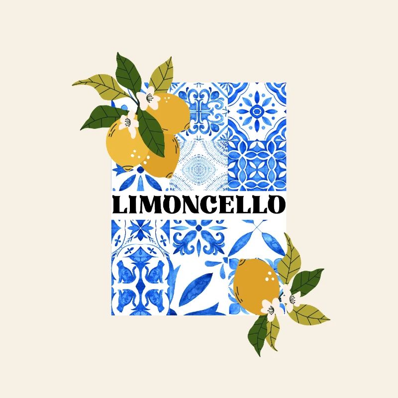Limoncello – Citrus and Azulejo Pattern