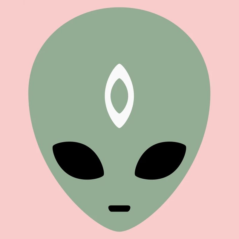Alien Head Third Eye (drei Farben)