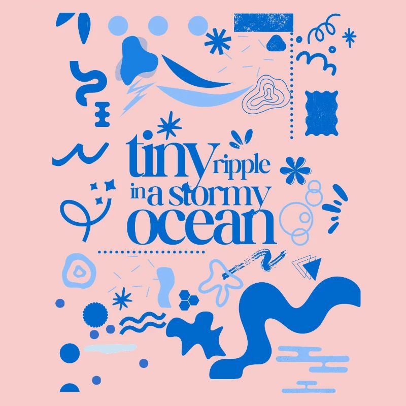 Tiny ripple in a stormy ocean (busy pattern)