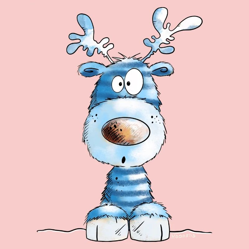 Rennes de Noël bleus par MODARTIS